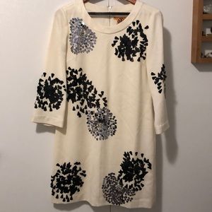 Tory Burch Embellished Cream Dress